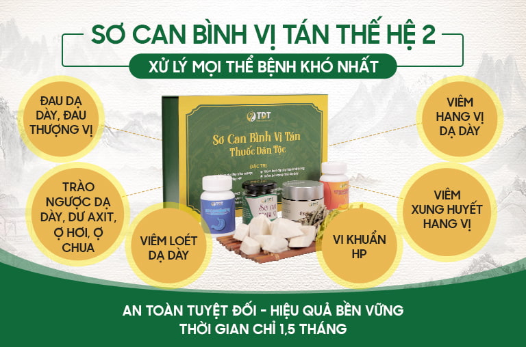 Sơ can Bình vị tán thế hệ 2 đặc trị mọi thể bệnh dạ dày