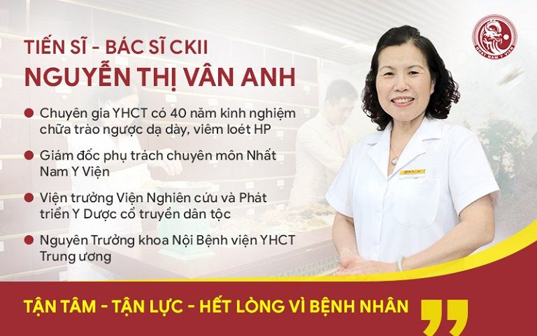 Bác sĩ Vân Anh là người có 40 năm kinh nghiệm trong điều trị bệnh dạ dày