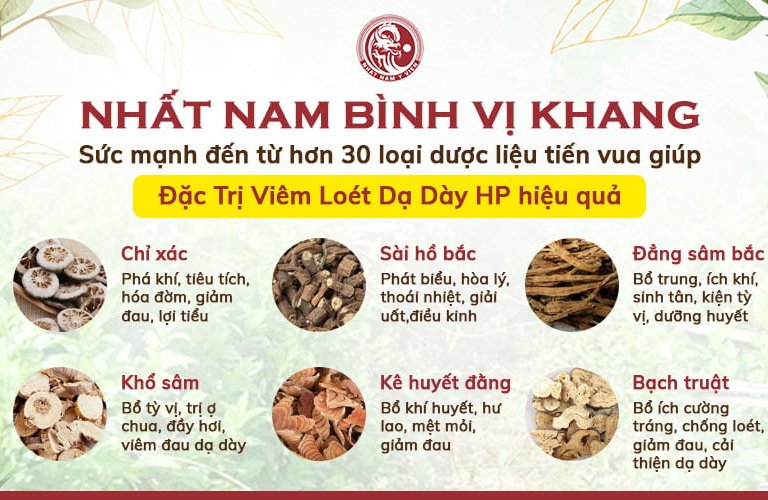 Thành phần dược liệu có trong bài thuốc