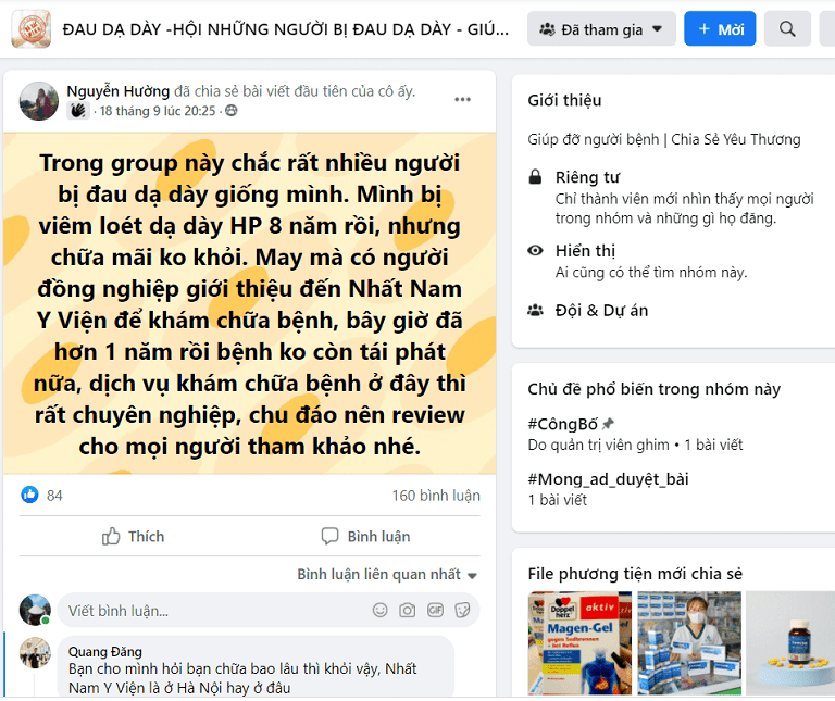 Review của khách hàng về bài thuốc Nhất Nam Bình Vị Khang